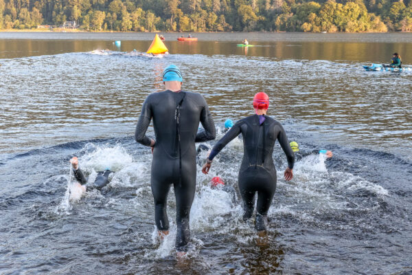 Swim start at Aberfeldy tri 