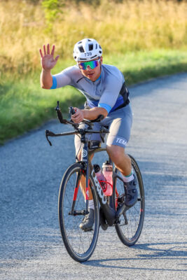 Triathlete on the bike leg at Aberfeldy Tri