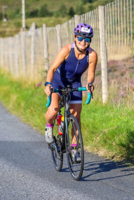 Triathlete on the bike leg at Aberfeldy Tri
